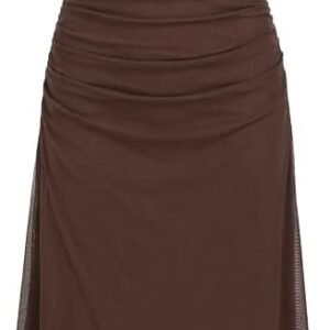 Women\u2018s Sleeveless Ruched Bodycon Maxi Dress Vintage Floral Midi Dress