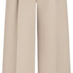 Dress Pants for Women High Waisted - Belted Straight Leg Work Trousers with Pockets