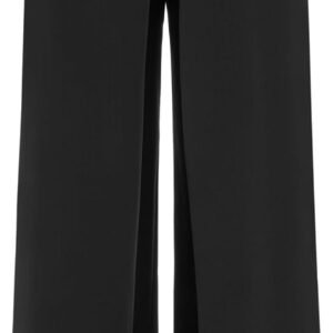 Womens Wide Leg Pleated Pants Middle Waist Baggy Pants Business Casual Dressy Pant Black
