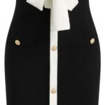 Sweater Dress for Women Knit V Neck Knotted Button Sleeveless Split Hem Midi Dresses Business Casual Outfits
