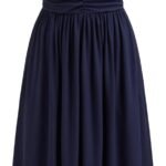 Womens V-Neck Midi Dress Ruched Short Sleeve Casual A Line Dresses