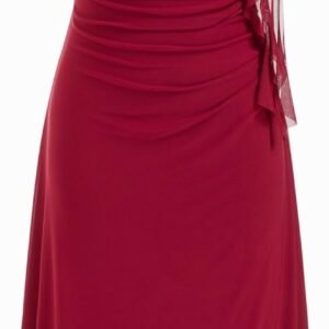 Women's Formal Wedding Guest Dress Floral Mesh Ruffle Cocktail Dress Summer Maxi Dresses Trendy Date Night Outfits