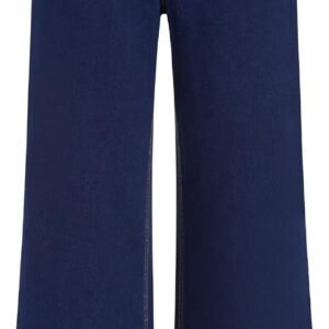 Womens Wide Leg Jeans Cropped Length Stretchy Denim Flared Pants | High Waist, Trendy, Straight Leg Jean Bottoms