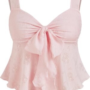 Cute Tank Tops for Women Plus Size Tops Tie Front Going Out Top Trendy Summer Outfits