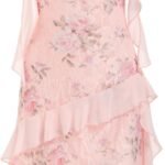 Women's Floral Mini Dress Ruffle Cowl Neck Cute Summer Dresses Wedding Guest Dress Trendy Date Vacation Outfits