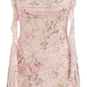 Women's Mini Cocktail Dress Floral Ruffle Mesh Sun Dress Wedding Guest Dresses Cute Summer Outfits
