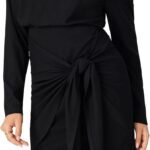 Off The Shoulder Dresses for Women One Shoulder Going Out Dress Tie Front Long Sleeve Dresses Fall Outfits