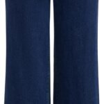 Womens Wide Leg Straight Leg Jeans High Waist Trendy Fashion Denim Slim Basic Dressy Casual Business Button Pants