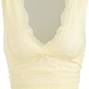 Lace Crop Tank Tops for Women Going Out V Neck Sleeveless Ruched Tops Trendy Y2K Summer Outfits
