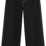 Wide Leg Jeans Women High Waisted Baggy Denim Pants Casual Loose Straight Trousers