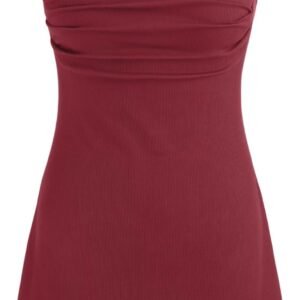 Women's Summer Floral Sun Dress Cute Square Neck Sleeveless Mini Dresses Trendy