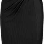 Summer Dress Maxi Dress Women Sleeveless Scoop Neck High Waist Twist Criss Cross Bodycon Maxi Dresses