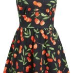 Womens Sundress Cherry Sleeveless Square Neck Lace Trim with Pockets A Line Dresses Summer Vacation Outfits