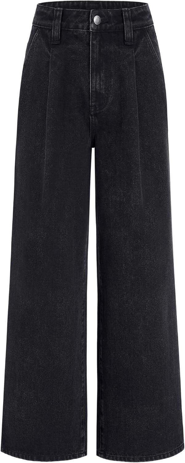 Jeans for Women High Waist Wide Leg Jeans Straight Leg Trousers Baggy Denim Pants with Pocket Oversized