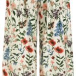 Womens Wide Leg Pants Floral Lightweight Elastic Waist Palazzo Pants Boho Summer Casual Fashion Outfits
