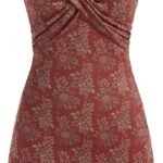 Women Summer Floral Dress V Neck Sleeveless Mini Dresses Casual Cute Short Sundress