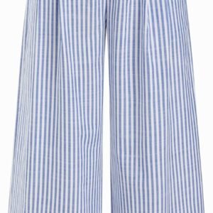 Palazzo Pants for Women Wide Leg Flowy Pants with Pockets Elastic Mid Waist Summer Beach Vacation Outfits Lightweight