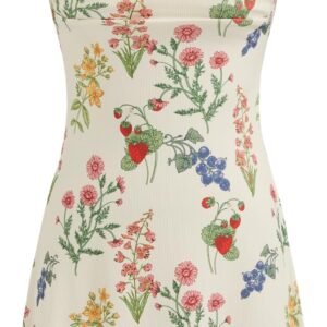 Summer Floral Dress for Women Cut Out Back Cute Mini Sun Dress Square Neck Sleeveless Cocktail Dresses Trendy 2026