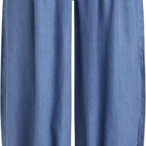 Wide Leg Jeans for Woman Denim Pants Baggy Elastic Waist Relaxed Fit Loose Casual
