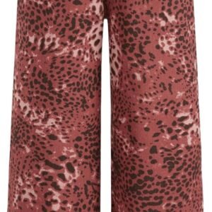 Leopard Pants for Women Wide Leg - Animal Print Jeans Casual Statement
