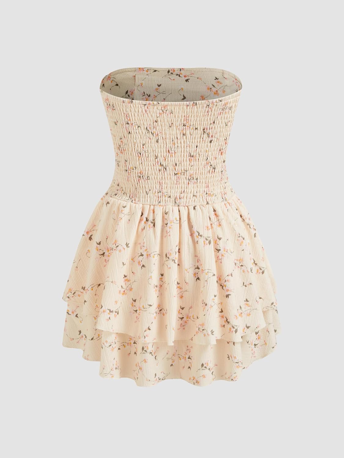 Toile de Jouy Shirred Ruched Mini Dress - Image 4