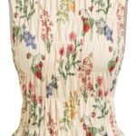 Floral Crop Tank Tops for Women Ruffle Tiered Shirred Sleeveless Cute Summer Tops Trendy Going Out Outfits