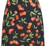 Womens Dresses Cherry V Neck Sleeveless Lace TrimA Line Sun Dresses Vacation Party Wedding Guest Dresses