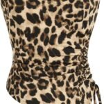 Womens Going Out Tops Ruched Sleevelss Boat Neck Asymmetrical Hem Summer Club Crop Tank Tops