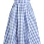 Women's Gingham Maxi Dresses Bow Tie Square Neck Plaid Milkmaid Dress with Pockets Summer Long Dress Vacation Outfits