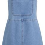 Womens Overall Dress with Pockets Denim Jumper Adjustable Strap Jean Dresses Loose Fit Summer Outfits