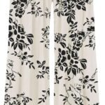 Palazzo Pants for Women Wide Leg Flowy Pants with Pockets Elastic Mid Waist Summer Beach Vacation Outfits Lightweight