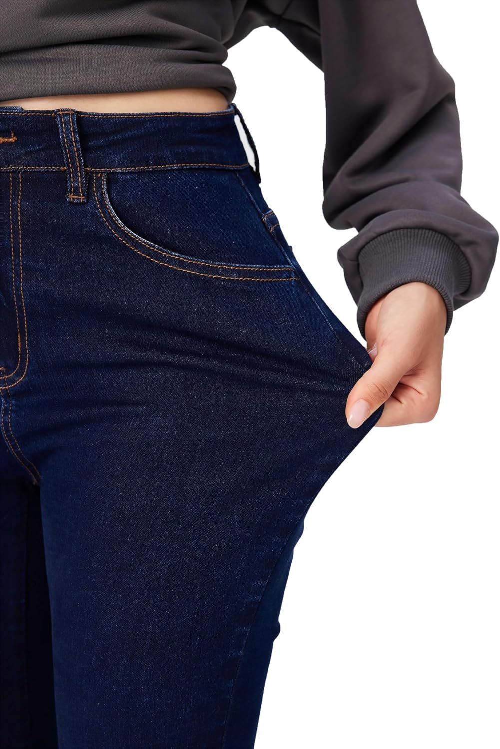 Women Stretchy Flare Leg Jeans Fashion Denim Pants - Image 5