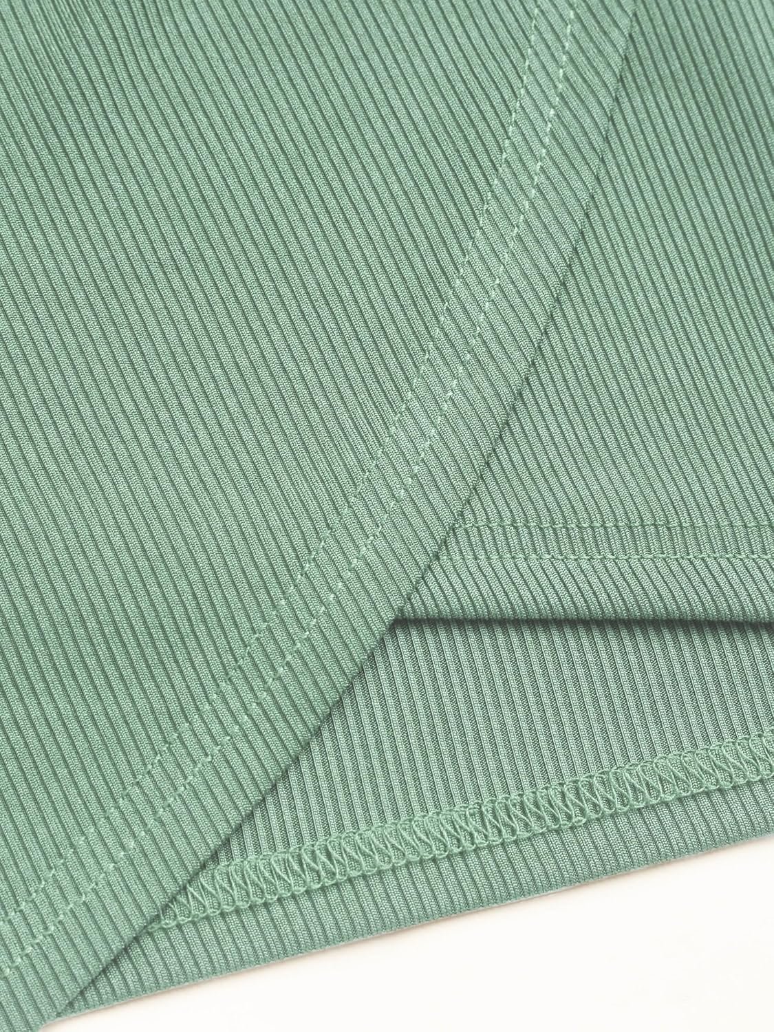 Women's Sleeveless Summer Dress Casual Wrap Bodycon Ruched Dress Tie Waist Beach Mini Dresses - Image 5
